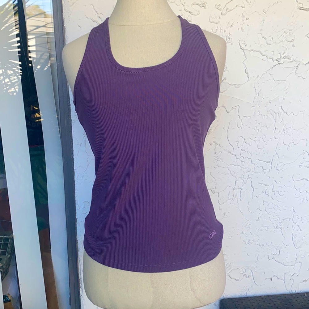 EUC Avia purple athletic tank w/ shelf bra